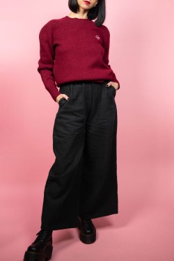 Bordový vlnený vintage sveter "Sergio Tacchini" - XL