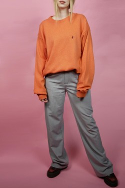 Oranžový vlnený sveter "Marlboro" - XXL