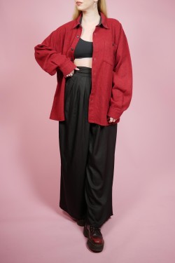 Červená flanelová vintage košeľa - L/XL